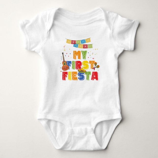 Fiesta Birthday One-Biet Bodykostym T Shirt (Framsida)