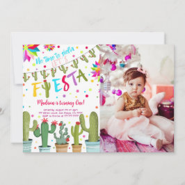 Fiesta Birthday Photo Inbjudningar