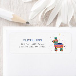 Fiesta Birthday Return-adressetikett Returadress Etikett
