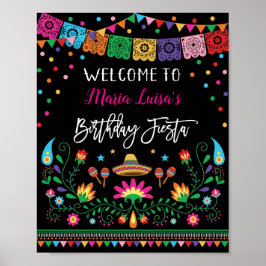 Fiesta Birthday Välkommen Poster Cinco de Mayo