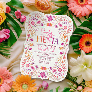 Fiesta Birthday Women Inbjudningar