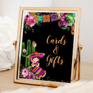 Fiesta Blommigt Födelsedagskort och gåvor Poster