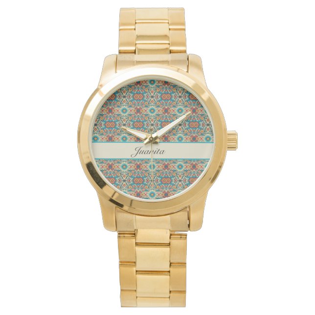 Fiesta Blommor, anpassningsbar Armbandsur (Framsida)
