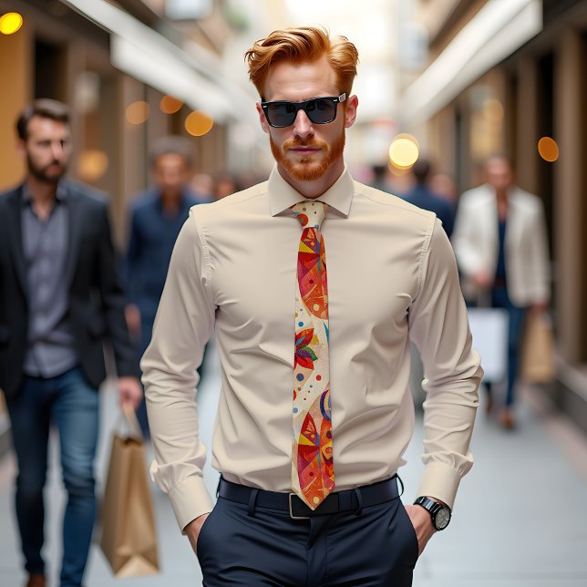 Fiesta Bloom Abstrakt Art Tie Slips (Skapare uppladdad)