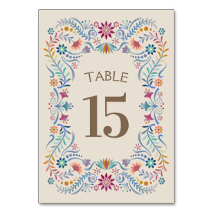 Fiesta Boho Birthday Shower Bröllop Bordsnummer