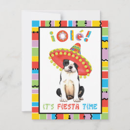 Fiesta Boston Terrier Inbjudningar