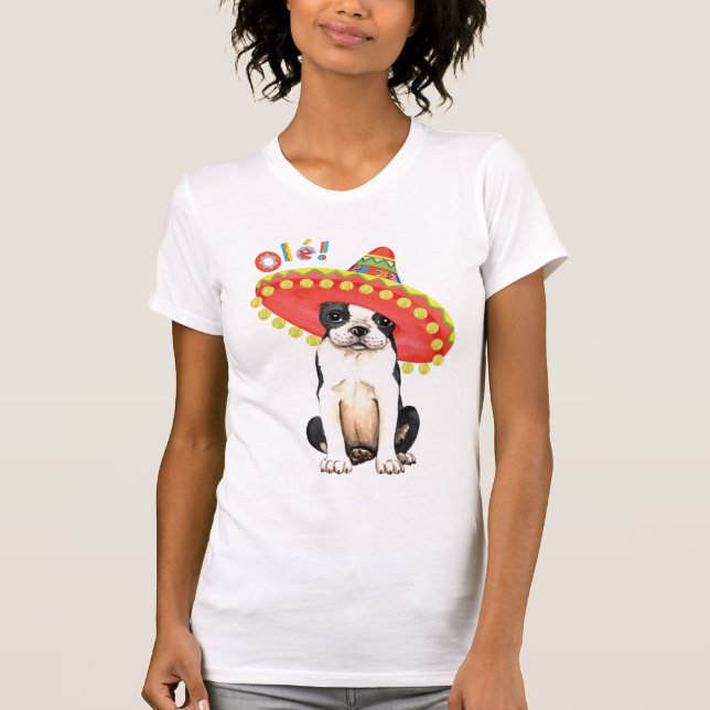 Fiesta Boston Terrier Tee Shirt (Framsida)