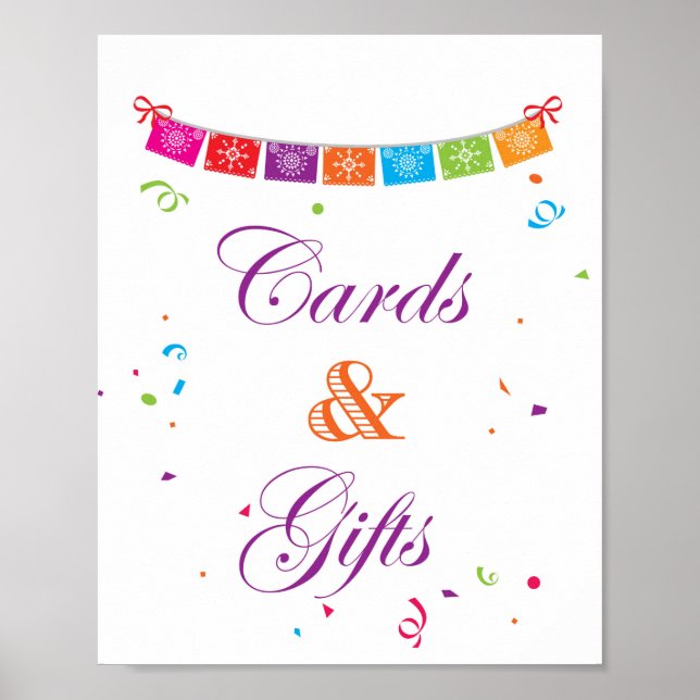 Fiesta Bridal Shower Game-skylt 8x10 Poster (Framsidan)