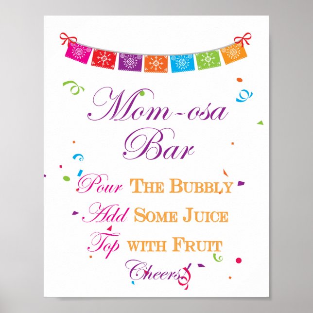 Fiesta Bridal Shower Game-skylt 8x10 Poster (Framsidan)