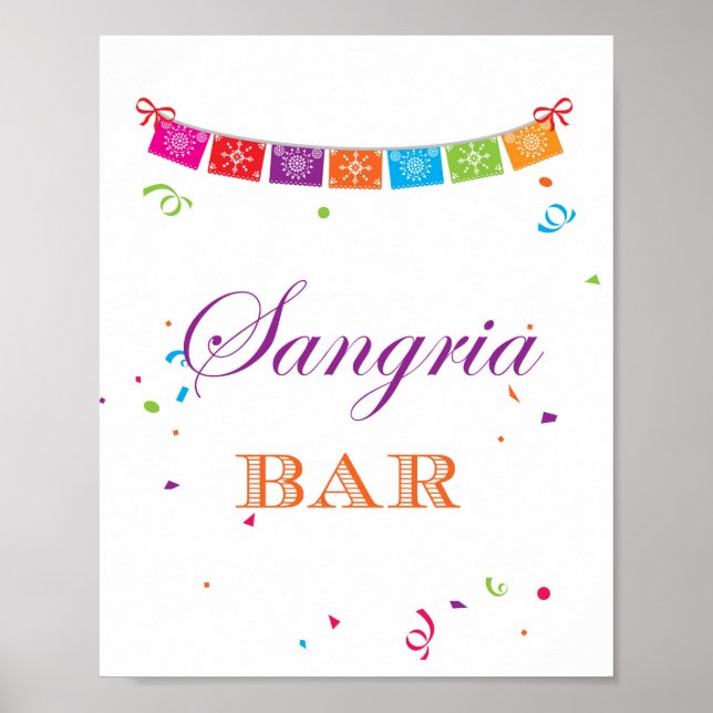 Fiesta Bridal Shower Game-skylt 8x10 Poster (Framsidan)