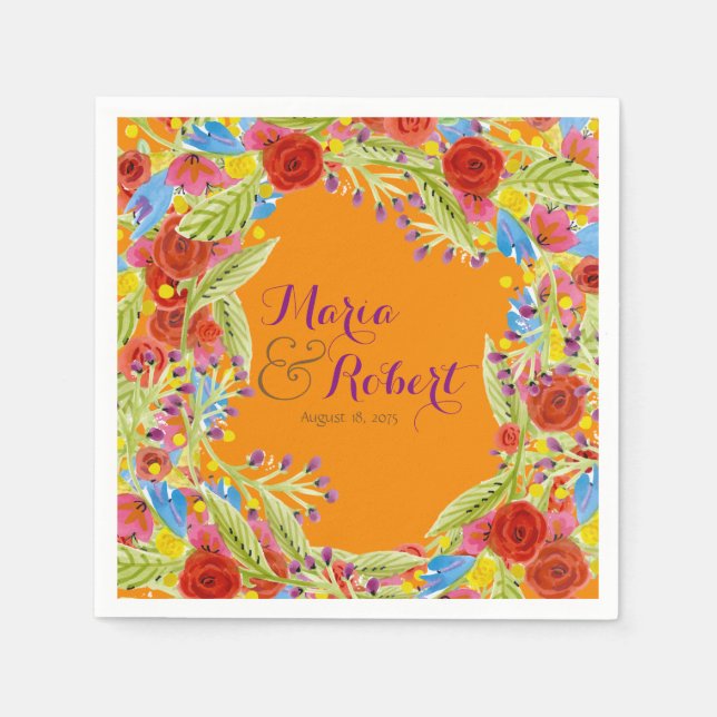 Fiesta Bröllop Pappersservett (Framsidan)