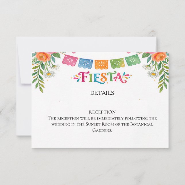 Fiesta Bröllop RSVP-kort  OSA Kort (Framsida)