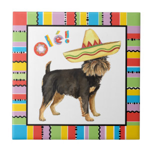 Fiesta Brussels Griffon Kakelplatta