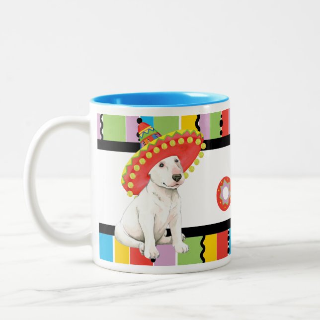 Fiesta Bull Terrier Två-Tonad Mugg (Vänster)