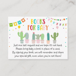 Fiesta Cactus Baby Shower Bok-begäran Tilläggskort