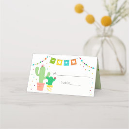 Fiesta Cactus Baby Shower Placeringskort