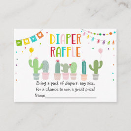 Fiesta Cactus Baby Shower Raffle Tilläggskort