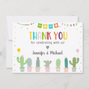 Fiesta Cactus Baby Shower, Tack Kort