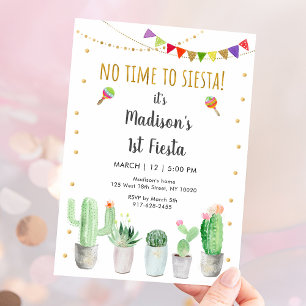 Fiesta Cactus Birthday Inbjudningar