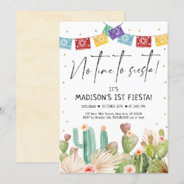 Fiesta Cactus Boho Birthday Inbjudningar