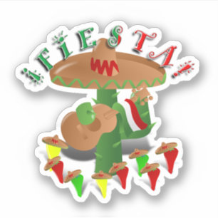 Fiesta Cactus Cinco de Mayo Klistermärken