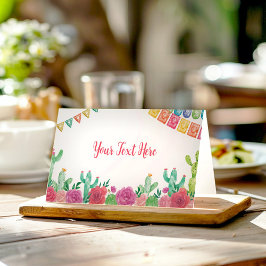 Fiesta Cactus Girl Birthday Place Placeringskort