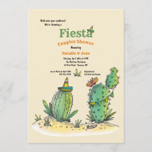 Fiesta Cactus Inbjudningskort för möhippan