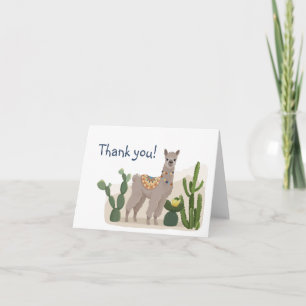 Fiesta Cactus Llama Baby Shower Tack Kort