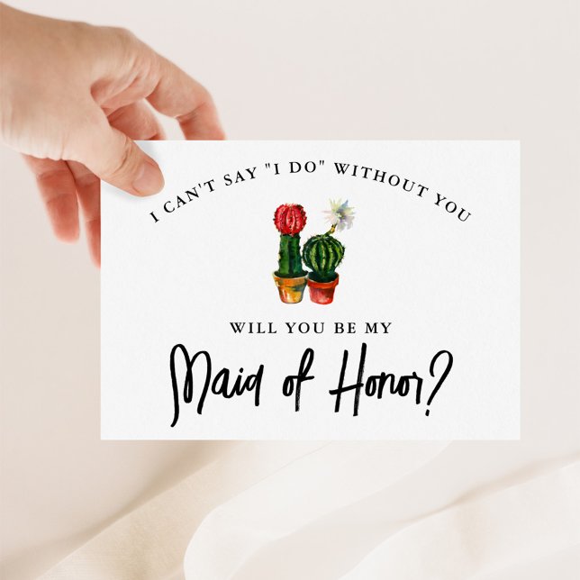 Fiesta Cactus Maid of honor kort (Skapare uppladdad)
