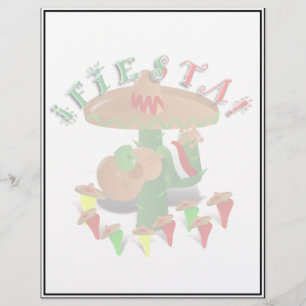 Fiesta Cactus med Guitar & Dancing Peppers