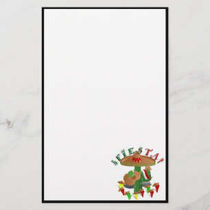 Fiesta Cactus med Guitar & Dancing Peppers Brevpapper