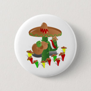 Fiesta Cactus med Guitar & Dancing Peppers Knapp
