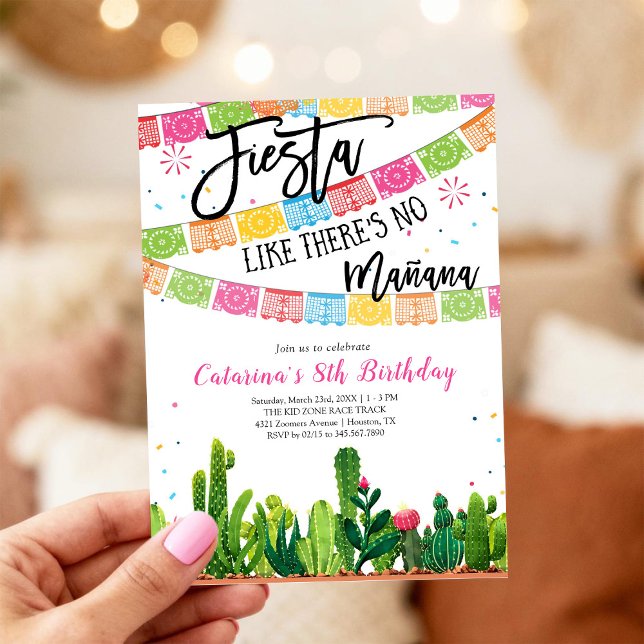 Fiesta Cactus Mexican Birthday Invitation Inbjudningar (Skapare uppladdad)