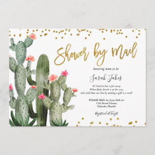 Fiesta Cactus Shower efter e-postinbjudan Inbjudningar