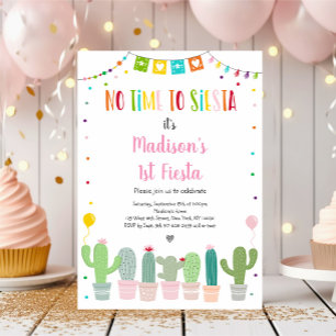 Fiesta Cactus Succulent Birthday Inbjudningar