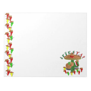 Fiesta Cactus w/Sombrero & Guitar Anteckningsblock