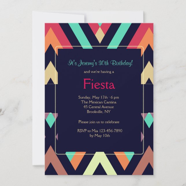 Fiesta Chevron Inbjudan (Framsida)