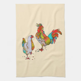 Fiesta Chickens Kitchen Towel 16 x 24 tum Kökshandduk