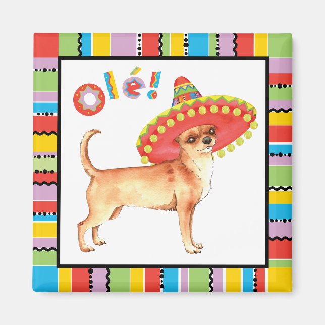 Fiesta Chihuahua Magnet (Framsidan)