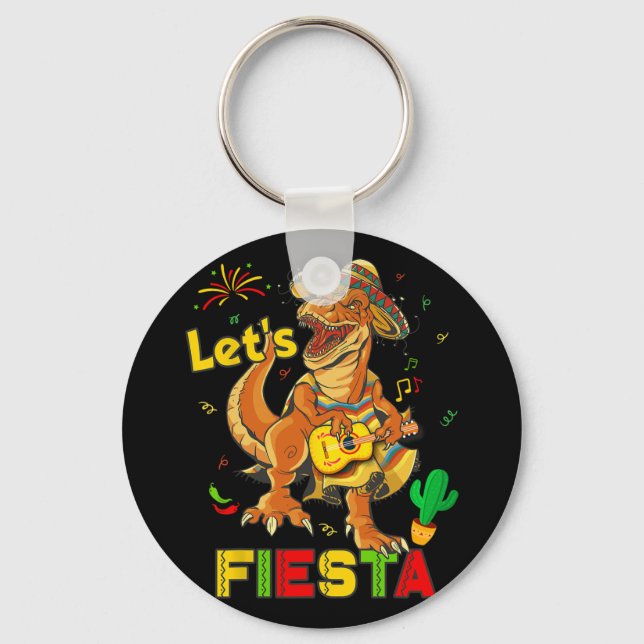 Fiesta Cinco De Mayo Dinosaur Mexikanska Party K Nyckelring (Framsida)