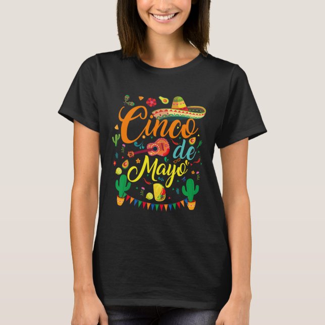 Fiesta Cinco De Mayo Funny Mexican Party 5 De Mayo T Shirt (Framsida)
