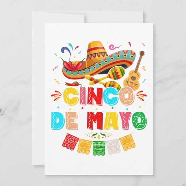 Fiesta Cinco de Mayo Inbjudningar (Framsida)