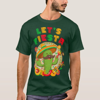 Fiesta cinco de Mayo med Guitar Cactus Sombr T Shirt