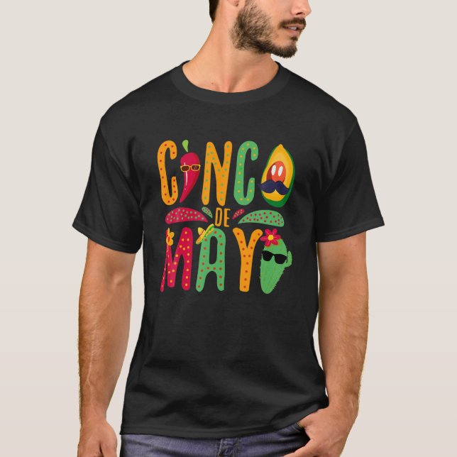 Fiesta Cinco De Mayo Sombrero Mexican Camisa 5 De T Shirt (Framsida)