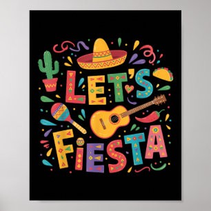 Fiesta Cinco De Mayo Sombrero Mexican Party G Poster
