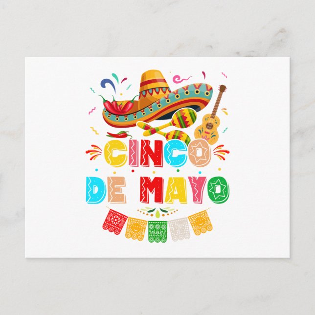 Fiesta Cinco de Mayo Vykort (Framsida)