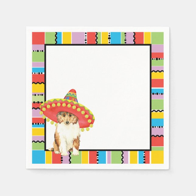 Fiesta Collie Papper Napkins Pappersservett (Framsidan)