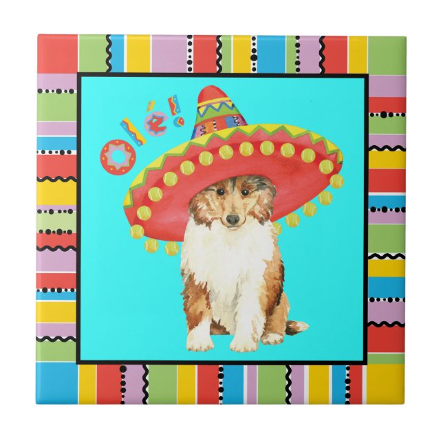 Fiesta Collie Tile Kakelplatta (Framsidan)