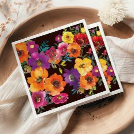Fiesta Colorful Blommigt Mexican Rehearsal Dinner Pappersservett