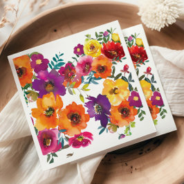 Fiesta Colorful Blommigt Mexican Rehearsal Dinner Pappersservett